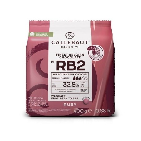 Callebaut Ruby Callets RB2 – Rosa Schokolade mit Fruchtgeschmack, 400g