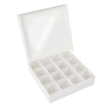 Pralinenbox 16 Fächer 5 Stück – Trüffelbox mit Einsatz