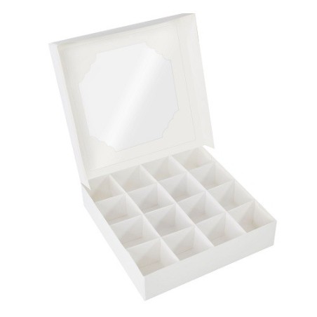 Pralinenbox 16 Fächer 5 Stück – Trüffelbox mit Einsatz