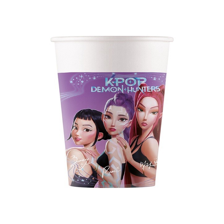 K-Pop Demon Hunters Becher 200ml – Party Becher 8 Stück Procos K-Pop Demon Hunters Becher 200ml – Party Becher 8 Stück Procos