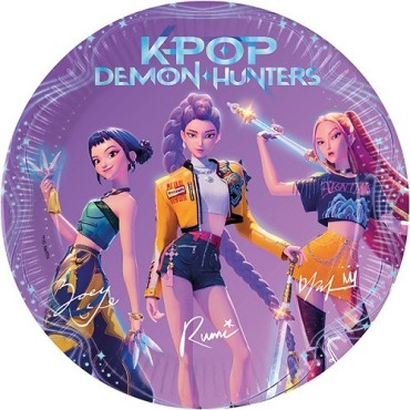 K-Pop Demon Hunters Plates 23cm – Party Plates 8 pcs Procos