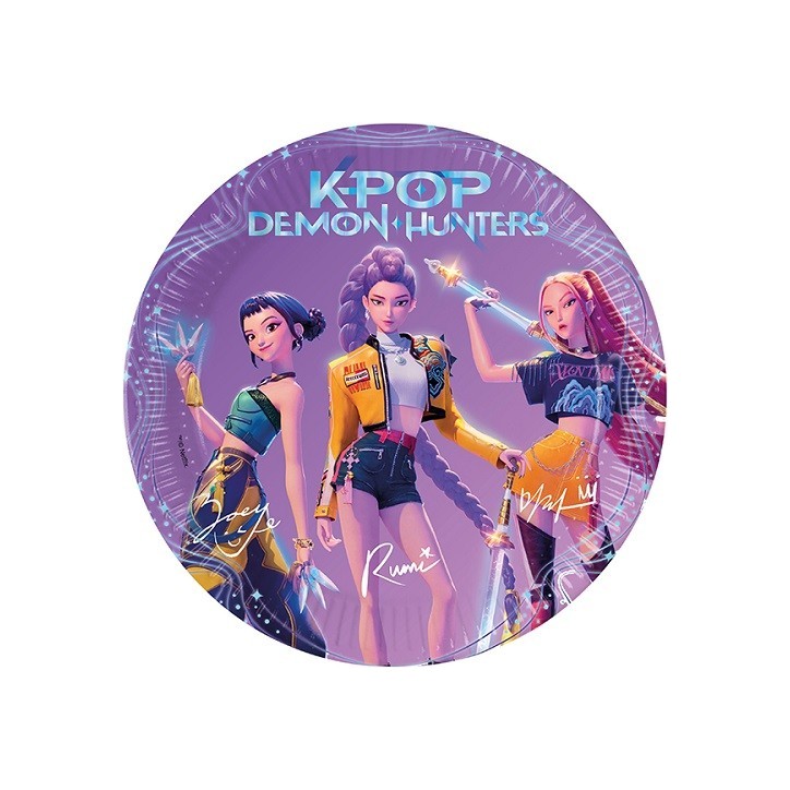K-Pop Demon Hunters Teller 23cm – Party Teller 8 Stück Procos