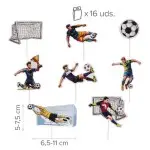 Dekora Fussball Cupcake Toppers, 16 Stück Dekora Fussball Cupcake Toppers, 16 Stück
