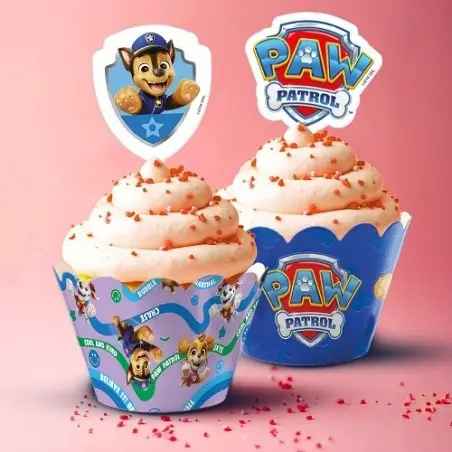 deKora Paw Patrol Cupcake Picks & Wrapper Set for 6