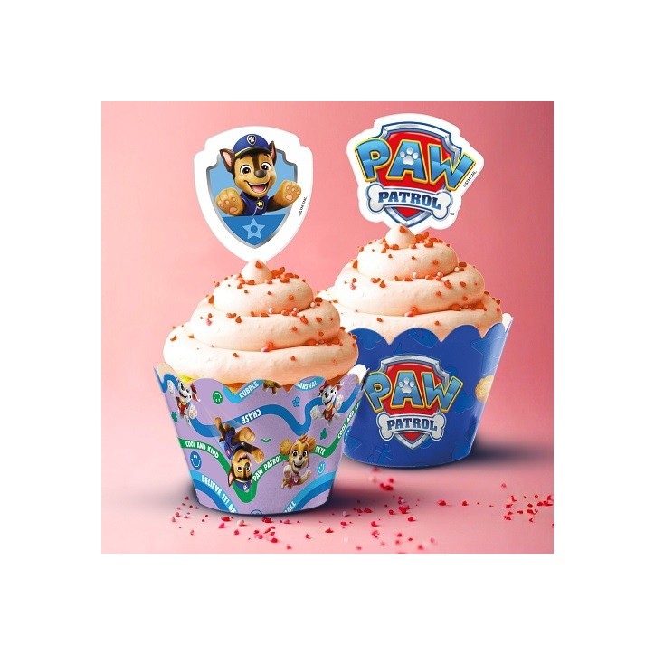 deKora Paw Patrol Cupcake Picks & Wrapper Set for 6