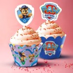 deKora Paw Patrol Cupcake Picks & Wrapper Set for 6 pcs