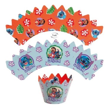 deKora Disney Stitch Cupcake Picks & Wrapper Set for 6