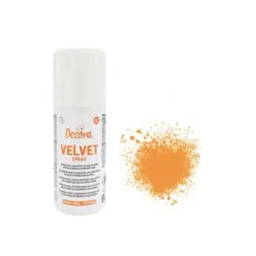 Decora Velvet Spray Orange 100ml Samtspray für Torten