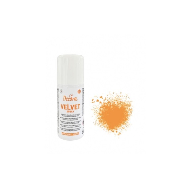Decora Velvet Spray Orange 100ml Samtspray für Torten