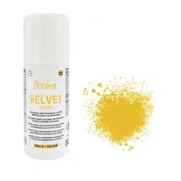 Decora Velvet Spray Yellow 100ml Velvet Cake Spray
