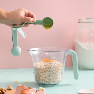 Kitchen Craft Measuring Spoon Set 5 Pieces Green Blue