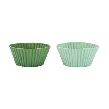 Kitchen Craft Silicone Cupcake Cases 12 Pieces Green