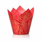 Vogue Rot/Gold Tulip Muffin Förmchen, 50 Stück
