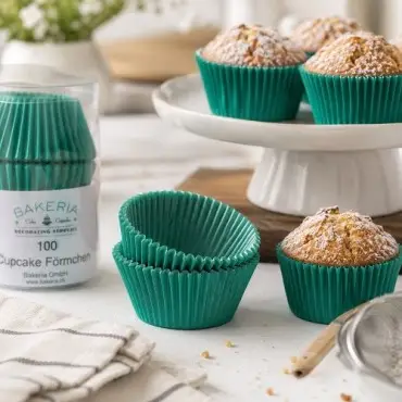 Bakeria Dark Aqua Turquoise Cupcake Cases 100 Pieces