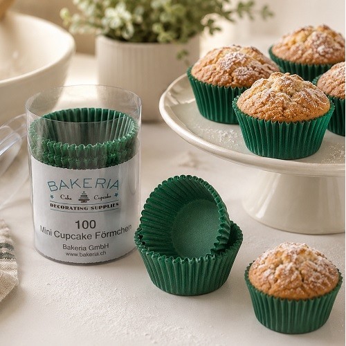 Bakeria Mini Cupcake Liners Green, 100 pcs
