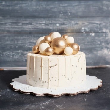 Patisdécor Golden Decorative Balls on Wires Set of 12