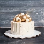 Patisdécor Goldene Dekokugeln auf Draht, 12 Stück