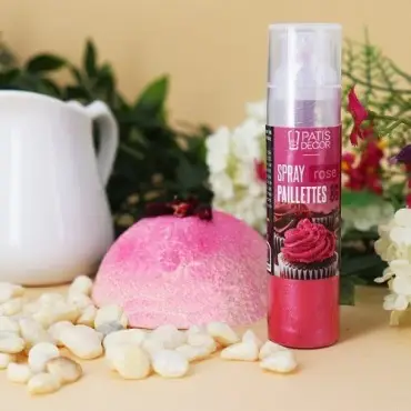 Patisdécor Rose Glitter Pumpspray 8g Lebensmittelfarbe