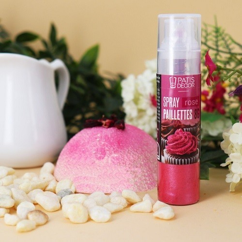 Patisdécor Rose Glitter Spray, 8g