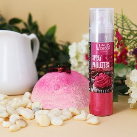 Patisdécor Rose Glitter Pump Spray 8g Edible Glitter
