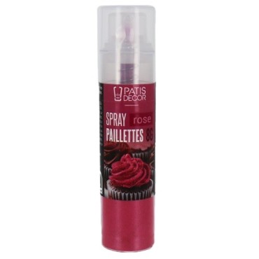 Patisdécor Rose Glitter Pump Spray 8g Edible Glitter