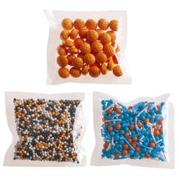 deKora Basketball Sprinkle Mix Set 70g | Basketball Cake Sprinkles