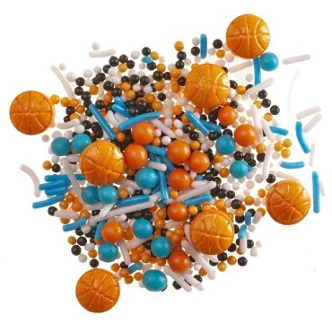 deKora Basketball Sprinkle Mix Set 70g | Basketball Cake Sprinkles