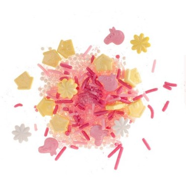 deKora Sprinkle Mix Set Peppa Pig 70g | Peppa Wutz Streusel für Torten & Cupcakes