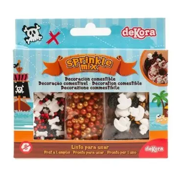 deKora Pirate Sprinkle Mix Set 70g | Pirate Cake Sprinkles