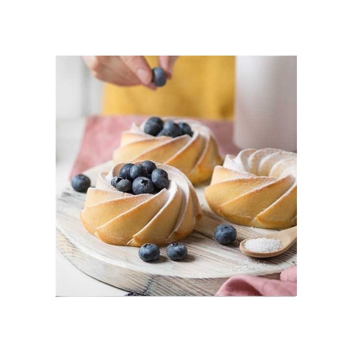 Mini Bundt Cake Mold Alice – Elegant Spiral Design, ø 10 cm