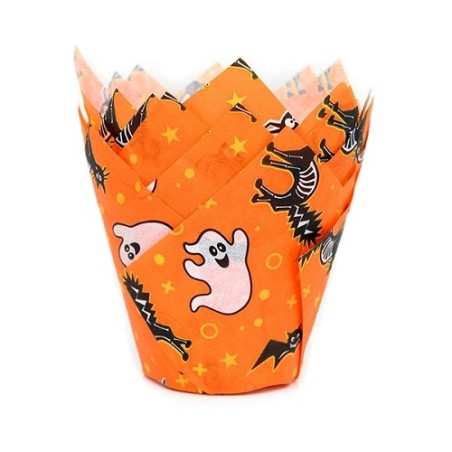 House of Marie Tulip Muffin Förmchen Scary Halloween 36 Stück