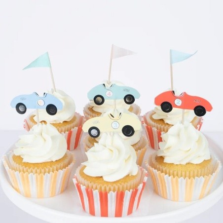 Meri Meri Race Car Cupcake Decoration Set 48 Pieces