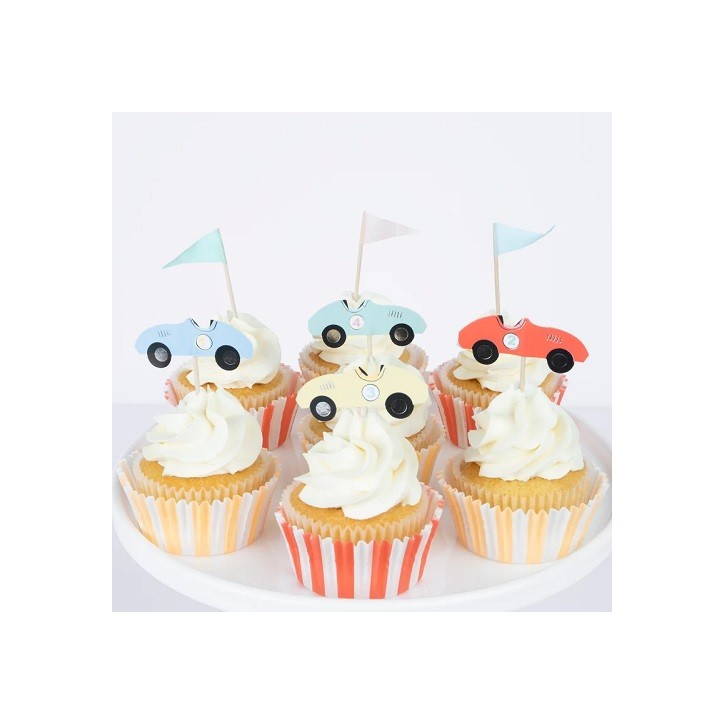 Meri Meri Race Car Cupcake Decoration Set 48 Pieces