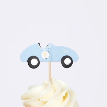 Meri Meri Race Car Cupcake Deko Set 48-teilig – Rennwagen Cupcakes
