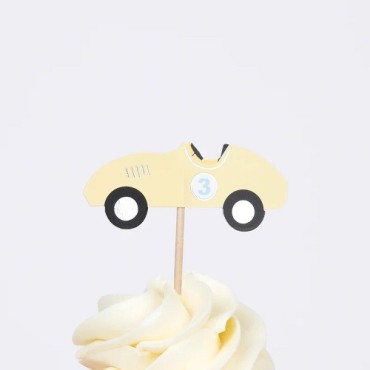 Meri Meri Race Car Cupcake Decoration Set 48 Pieces