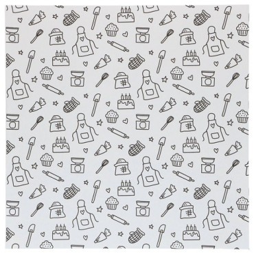 Simply Making Bento Box Liner Baking Fun 25x25cm 50 Sheets | Bento Cake Parchment Paper