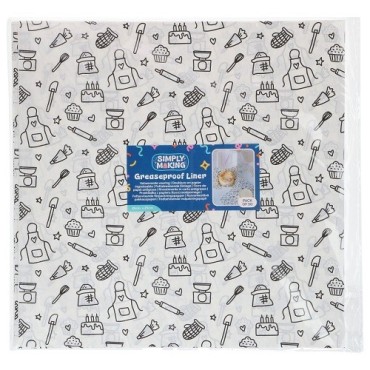 Simply Making Bento Box Liner Baking Fun 25x25cm 50 Sheets | Bento Cake Parchment Paper