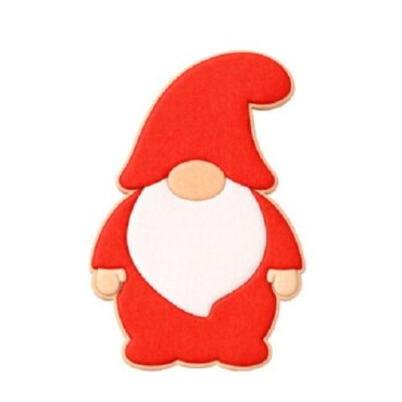 Birkmann Gnome Embossing Cookie Cutter 7cm | Christmas Stainless Steel Cutter