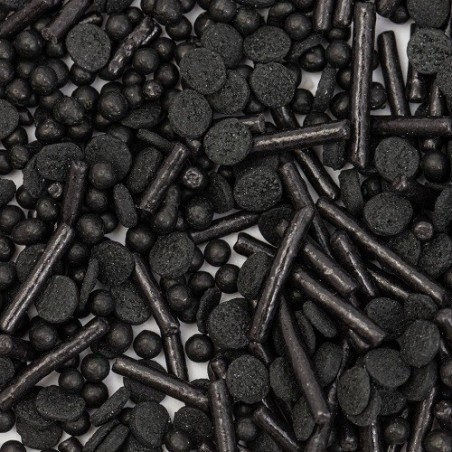 PME Sprinkle Mix Black 76g | Schwarze Streusel für Torten & Cupcakes