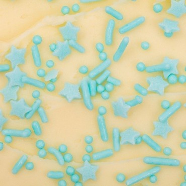 PME Sprinkle Mix Baby Blue 76g | Babyblaue Streusel mit Sternen