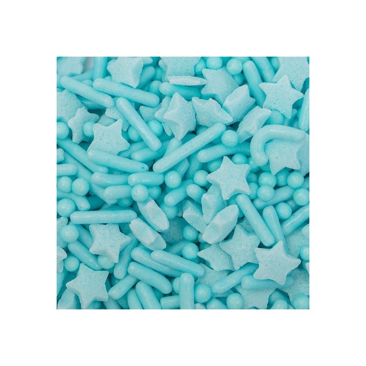 PME Sprinkle Mix Baby Blue 76g | Babyblaue Streusel mit Sternen