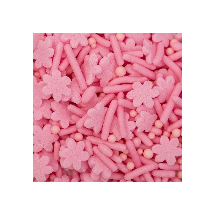 PME Sprinkle Mix Light Pink 74g | Pink Sprinkles with Flowers & Nonpareils PME Sprinkle Mix Light Pink 74g | Pink Sprinkles with Flowers & Nonpareils
