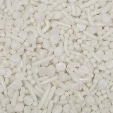 PME Sprinkle Mix White Pearl 76g | Perlweisse Streusel & Zuckerperlchen