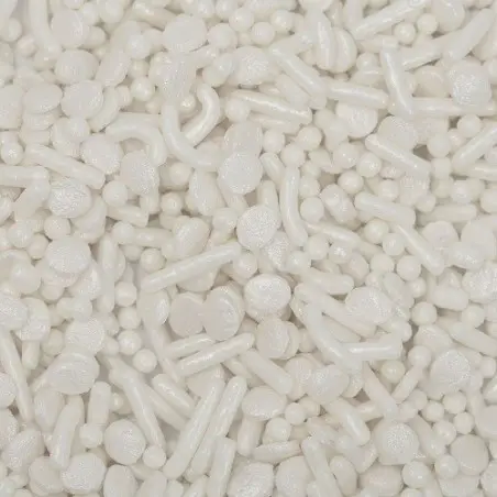 PME Sprinkle Mix White Pearl 76g | Perlweisse Streusel & Zuckerperlchen
