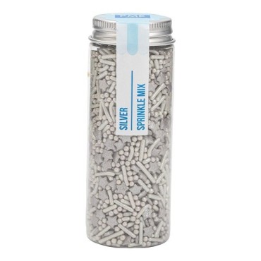 PME Sprinkle Mix Silver 76g | Silberne Sterne, Streusel & Nonpareilles