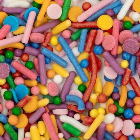 PME Sprinkle Mix Rainbow 76g | Bunter Streuselmix mit Konfetti & Zuckerperlchen
