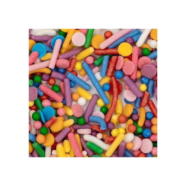 PME Sprinkle Mix Rainbow 76g | Bunter Streuselmix mit Konfetti & Zuckerperlchen