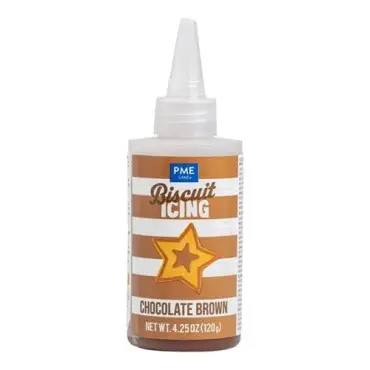 PME Biscuit Icing Chocolate Brown 120g | Gebrauchsfertiger brauner Zuckerguss