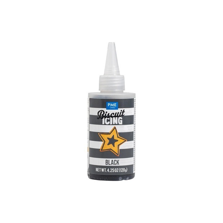 PME Biscuit Icing Schwarz 120g | Gebrauchsfertiger schwarzer Zuckerguss