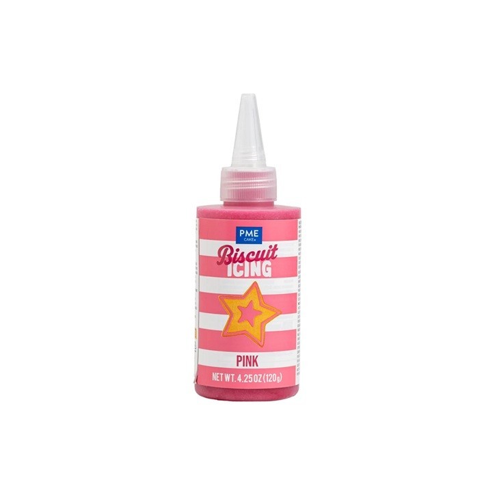 PME Biscuit Icing Pink 120g | Gebrauchsfertiger Zuckerguss für Guetzli